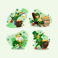 st. Patricks Kobold-Charakter-Konzept vektor