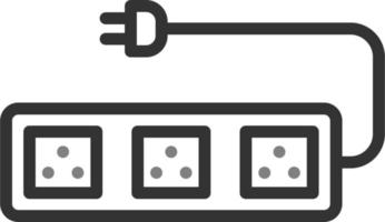 Vektorsymbol für Steckdosenleiste vektor