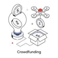 modisch Crowdfunding Konzepte vektor