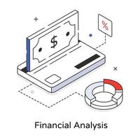 Trendige Finanzanalyse vektor