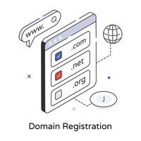 trendig domän registrering vektor