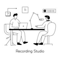 trendig inspelning studio vektor
