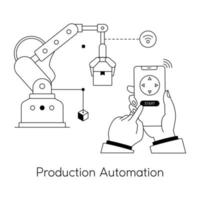 trendig produktion automatisering vektor