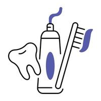 Trendige Zahnhygiene vektor