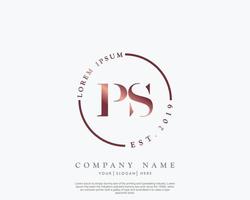 Initiale Brief ps feminin Logo Schönheit Monogramm und elegant Logo Design, Handschrift Logo von Initiale Unterschrift, Hochzeit, Mode, Blumen- und botanisch mit kreativ Vorlage vektor