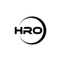 hro brev logotyp design i illustration. vektor logotyp, kalligrafi mönster för logotyp, affisch, inbjudan, etc.