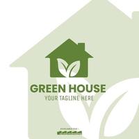 Vektor Logo Vorlage, zum Unternehmen, Geschäft und Symbol verwenden Grün Haus