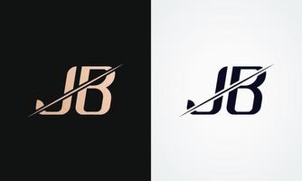 jb Brief Logo Design Vektor Vorlage. Gold und schwarz Brief jb Logo Design