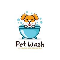 Haustier waschen Logo Vektor Design Vorlage