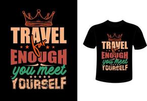 Tour-Reise-T-Shirt-Design, Abenteuer-Reise-T-Shirt-Design vektor