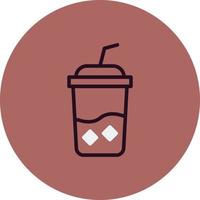 Vektorsymbol für Eiskaffee vektor