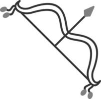 Vektorsymbol für Bogen und Bogen vektor