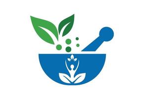 modern medizinisch und Gesundheit Pflege Center ayurvedisch Logo Design, Vektor Illustration