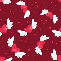 rot Liebe Herz nahtlos Muster. nahtlos Muster mit fliegend Herzen auf das Rosa Hintergrund. zum Textil, Papier, Hintergrund, Verpackung, Karten. vektor