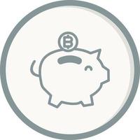 Bitcoin Schweinchen Bank Vektor Symbol