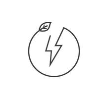 Öko Leistung elektrisch Linie Symbol Vektor Konzept Design Vorlage