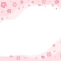 japansk körsbär blomma abstrakt gräns mall på vit bakgrund vektor