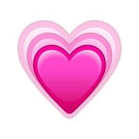 Herz schlägt groß Größe von Emoji Romantik Symbol vektor