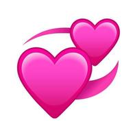 rosa par hjärtan stor storlek av emoji roman ikon vektor