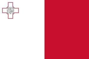 Malta-Flagge einfache Illustration für Unabhängigkeitstag oder Wahl vektor