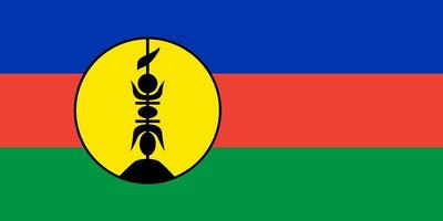 ny Kaledonien flagga enkel illustration för oberoende dag eller val vektor