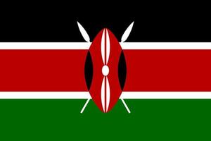 Kenia Flagge einfache Illustration für Unabhängigkeitstag oder Wahl vektor