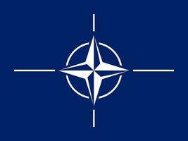 Natos enkla flagga nordatlantiska fördraget organisation vektor