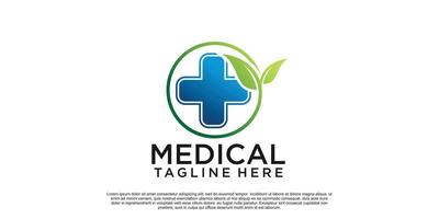 medicinsk logotyp design unik begrepp premie vektor