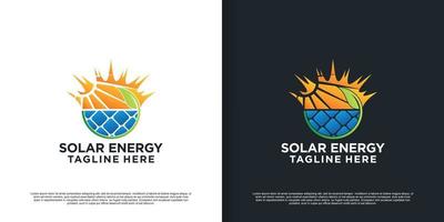 sol- energi logotyp design sommar sunburst begrepp premie vektor del 2