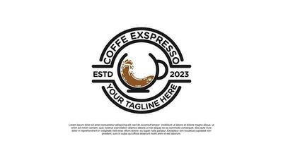 Kaffee Logo Design mit einzigartig Konzept Prämie Vektor Teil 1