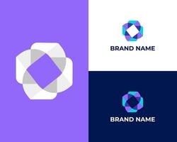 modern brev o logotyp ikon design mall element vektor