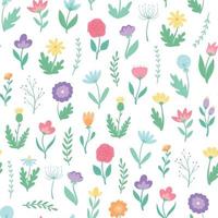 nahtlos Muster mit Wildblumen zum Textil- Drucke, Hintergrund, Scrapbooking, stationär, Verpackung Papier, Digital Papier, usw. Blumen- wiederholen Muster. eps 10 vektor