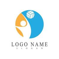 Volley Ball Logo Vektor und Symbol Design Vorlage
