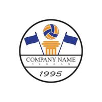 Volley Ball Logo Vektor und Symbol Design Vorlage