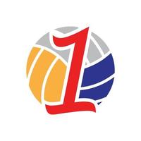 volley boll logotyp vektor och symbol design mall