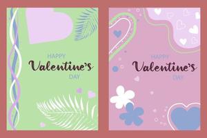 das 14 .. von Februar. st. Valentinstag Tag. Liebe Banner. Valentinstag Tag Poster. Liebe Postkarte. Valentinstag Karte. vektor
