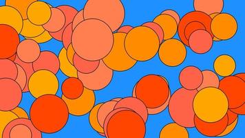 orange former över skojare blå bakgrund vektor