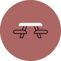 Picknick-Tisch-Vektor-Symbol vektor