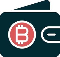 Bitcoin-Wallet-Vektorsymbol vektor