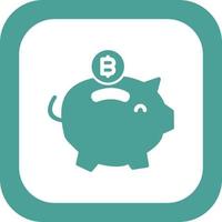 Bitcoin Schweinchen Bank Vektor Symbol