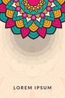 dekorativa färgglada mandala banner vektor