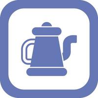 kaffe vattenkokare vektor ikon