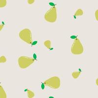 grönt päron isolerad på vit bakgrund. vektor illustration. skär grönt päron