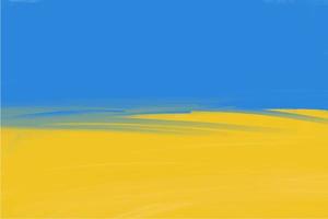 schön Hintergrund von das ukrainisch Flagge durch Hand mit Schlaganfälle von Blau und Gelb Farben, Aquarell vektor