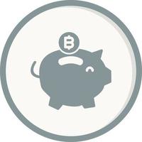 Bitcoin Schweinchen Bank Vektor Symbol