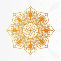dekorativ blommig mandala på vit bakgrund vektor