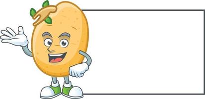 spross Kartoffel Knolle Karikatur Charakter Stil vektor