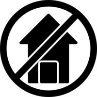 Nein Zuhause Vektor Symbol