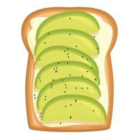 getoastet Avocado Symbol Karikatur Vektor. Brot Toast vektor