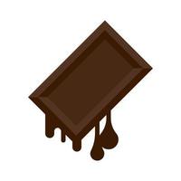 schmelzen Schokolade Bar auf Weiß Hintergrund vektor